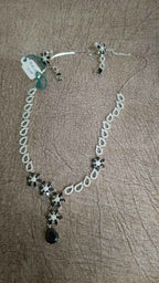 Modern Black Starburst & Teardrop Silver Set