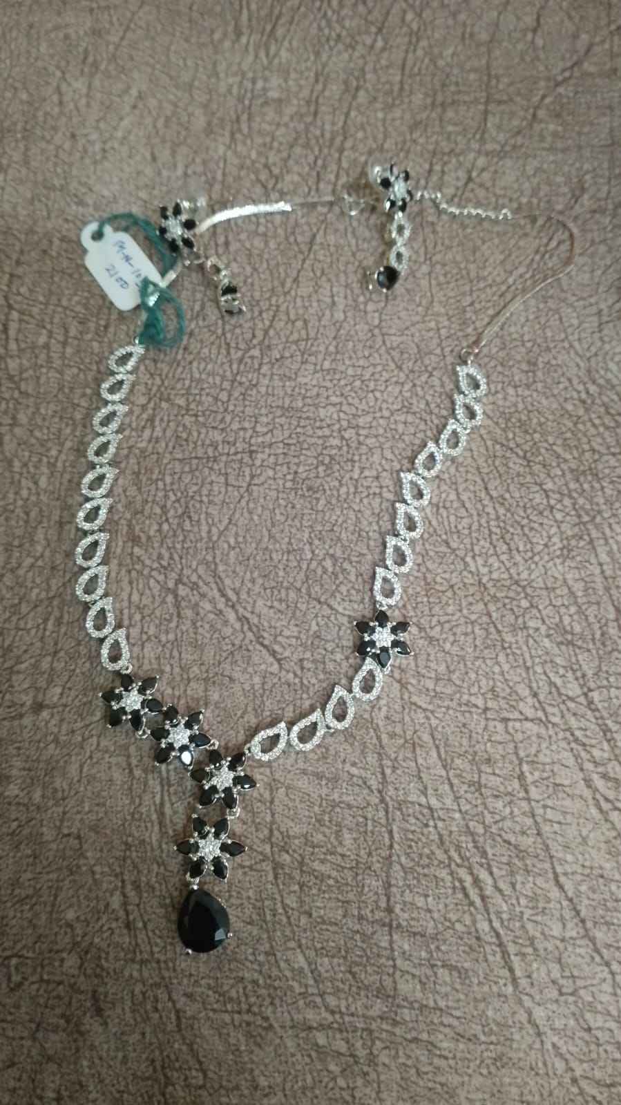 Modern Black Starburst & Teardrop Silver Set
